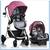 Evenflo Pivot Modular Travel System with LiteMax Infant Car Seat (Dusty Rose Pin 1 thumbnail