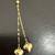 14k yellow gold Italian gold necklace with double bubble hearts 1 thumbnail
