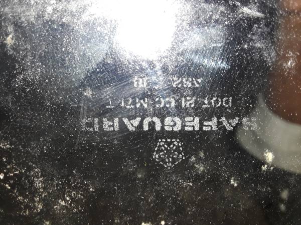 Chrysler back window glass number safeguard dot 21 cc m 71 t as2 1