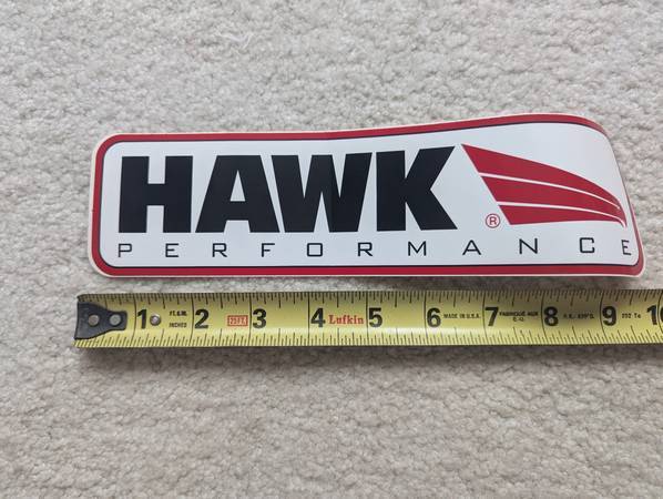 new Hawk Performance Sticker 8" car auto racing sports brakes nascar 1 1