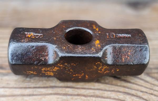 Vintage WECO Japan 10 LB Blacksmithing Hammer Head Forging Double Face 1