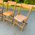 Set of 6 Antique Vintage Snyder Folding Chairs Wood Slat Mid Century 9 thumbnail