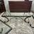 Coffee Table & Solid Iron Gray Metal Side End Tables with  Glass Tops 14 thumbnail