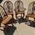 Set of Four Dining Chairs Wood Fiddle Back 4 thumbnail
