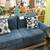 Blue Sleeper Sofa with 2 decorative pillows 1 thumbnail