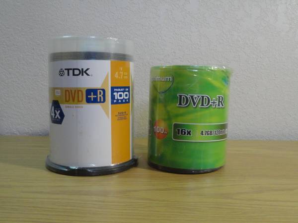 New 2-100pk DVD+R Both for $45.00 - computer parts - by