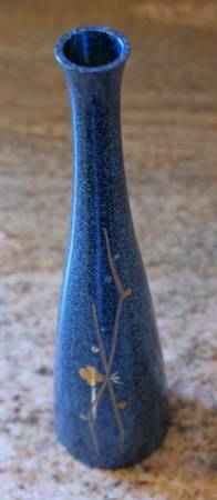Vaso delgado esmaltado azul metálico y gris - Hecho a mano en Japón - $500 (san jose downtown)63471476757763121