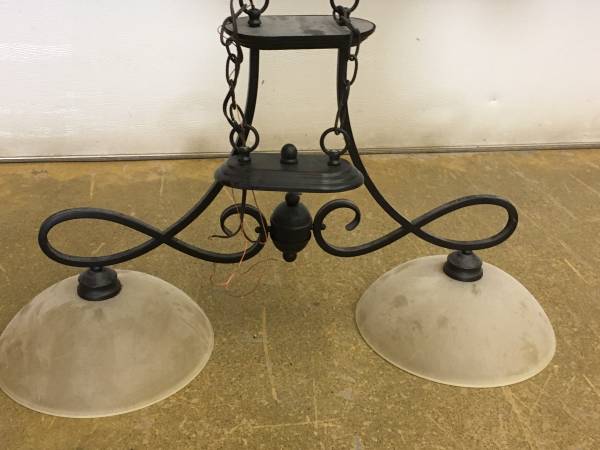 Double Pendant above an island Light Fixture 1