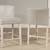 New Set 2 Wide Seat Counter Height Backed Bar Stools White Wood Stool 1 thumbnail