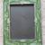 Beautiful Cast Aluminum Picture Frame with Green Laquer Swirl & Stones 1 thumbnail