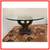 Custom Cast Plaster Pedestal + Round Glass Dining Table 3 thumbnail