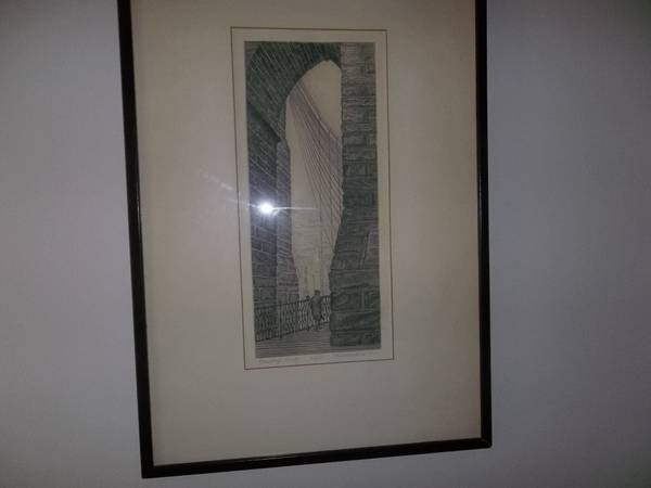 Brooklyn Bridge Etching 1