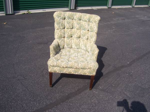 UPHOLSTERED HIGH BACK WING CHAIR - w/delivery 1