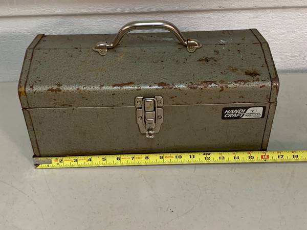 Toolbox, metal, Vermont American 16" x 7" x 7.27” 1