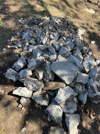 Free concrete chunks broken up pieces. 1