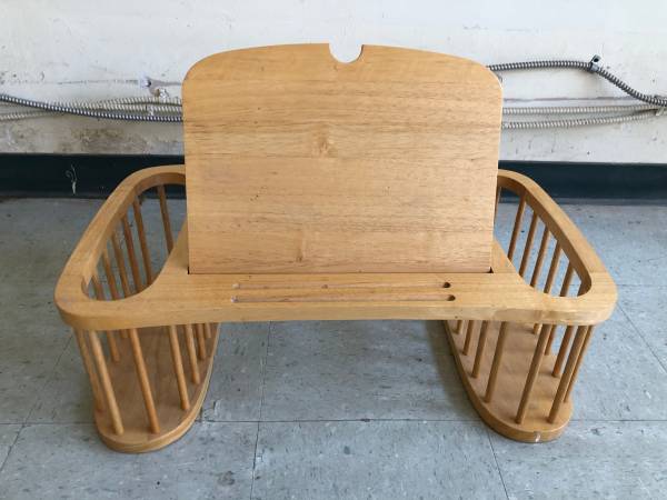 Wood Table over Bed small Desk 1