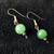 Vintage silver natural Jade earring 1 thumbnail