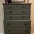 Newly Refinished Dark Green Tall Dresser W/ Stained Top 5 thumbnail