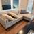 Beige Leather Sectional (with Chaise) and Chair (Macy's) 1 thumbnail