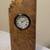 Michael Elkan Studio Maple Burl Wood Clock & Stamp Dispenser 1 thumbnail