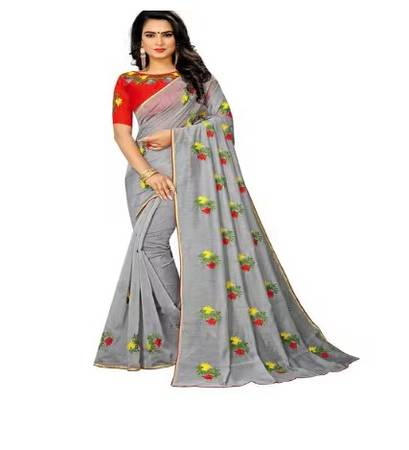 Floral Embroidered Saree 1