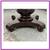 Contemporary Mahogany Pedestal Dining Table With Glass Table Top 11 thumbnail