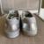 PRADA WOMENS SILVER LEATHER SNEAKERS Sz 39 US 8.5  9 7 thumbnail