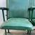 DETROIT RED WINGS Hockey Olympia Stadium Green Leather 2 Chair Seats 5 thumbnail