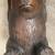 Hand Carved Solid Wood Bear Cub on Red Cedar 3 Leg Stool,12"x35"tall 3 thumbnail