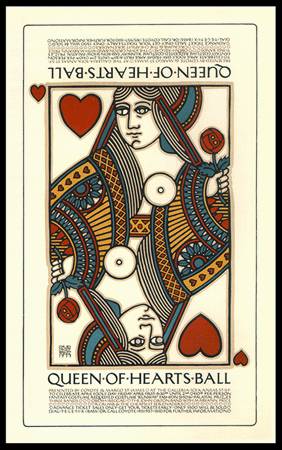 David Lance GOINES Queen of Hearts Ball 1977 framed poster 1