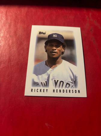 Rickey Henderson mini Topps 1986 Hall of Fame Yankees 1