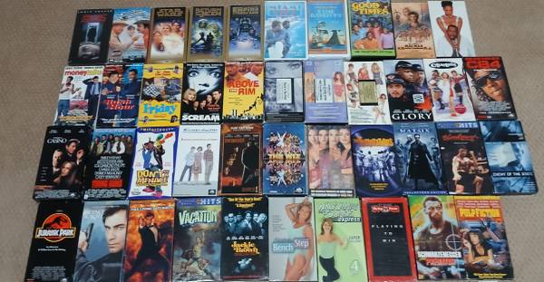 Lot of 42 vhs movies/workout etc 1
