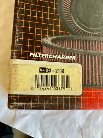 1998-2007 CANARO/FIREBIRD K&N REUSABLE AIR FILTER 1