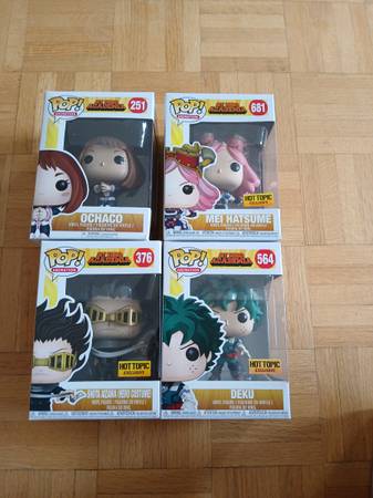 4 MY HERO ACADEMY POP FUNKO - 3 are HOT TOPIC EXCLUSIVE 1