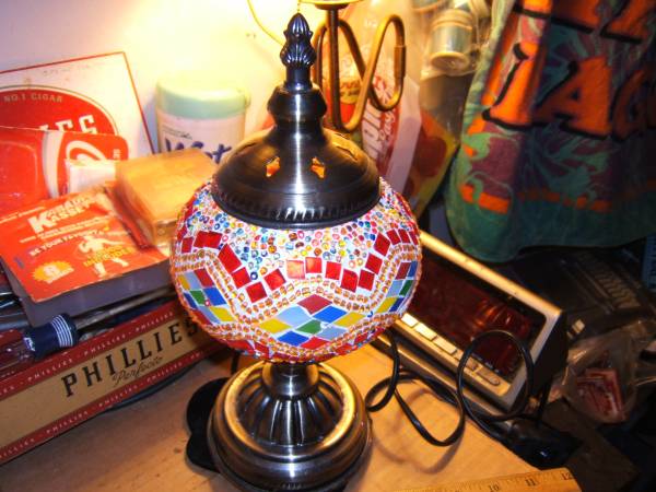 Turkish Moroccan Mosaic Lamp, Handmade, Night Light 1