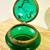 Lovely Vintage Green Glass Jar with Metal Clasp 9 thumbnail