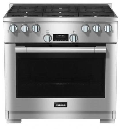 Miele 36" Clean Touch Steel Pro Style Natural Gas Range - Floor Model 1