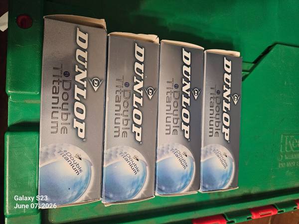 4-DUNLAP DOUBLE TITANIUM GOLF BALLS NEW 1