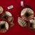NEW MACY'S HOLIDAY LANE GOLD IRON, FLOWERS & LEAVES ORNAMENT (SET OF 2 2 thumbnail