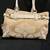 Light-Colored Fabric/Leather Coach Purse 2 thumbnail