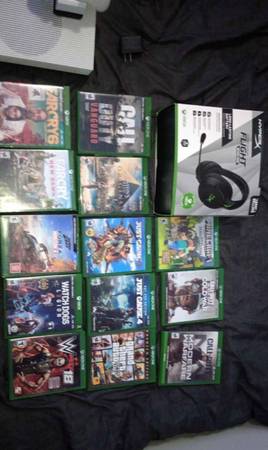 Xbox one games + hesdset 1