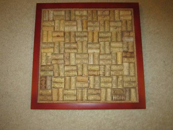 Framed Wine Cork Board 1