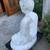 Vintage Buddha Asian statue 20" concrete with white paint 8 thumbnail