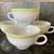 Vintage PYREX Lime green band 4 tea cups 3 thumbnail