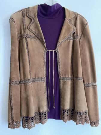 FAB vintage Brandon Thomas SUEDE LEATHER JACKET Boho hipster Women's 1