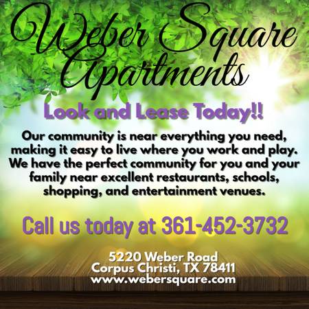 $889 / 490ft2 - Living where you love means loving your life at Weber Square Apartment (Corpus Christi)64036540332802120