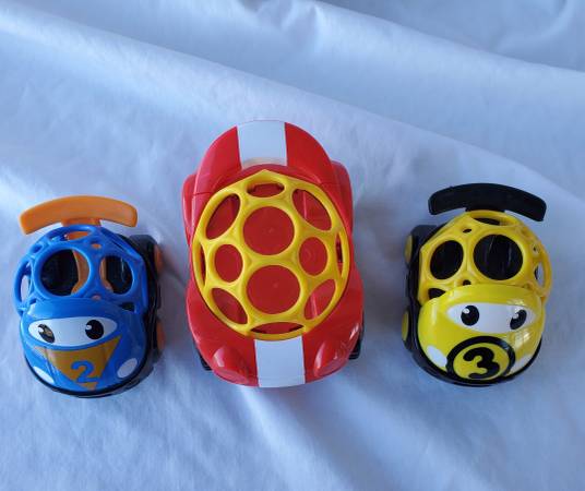 Lot of 3 Oball Trucks Race Cars Toys - $5 (Tacoma)63471422132609121
