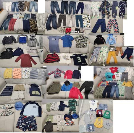~120 Pieces 18M - 4T Boys Clothes: Jackets, Sweatshirts, Jeans & More 1