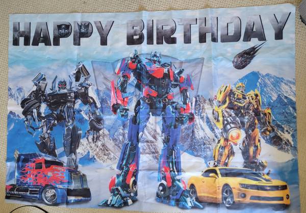 Happy Birthday Banner - Transformers 1