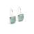 Chalcedony Stone Square Drop Sterling Silver Earrings 1 thumbnail